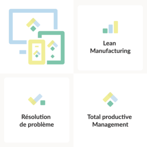 Total productive management résolution de problème lean manufacturing formations Lean Management elearning équipes 8D 6 Sigma Lean industrie